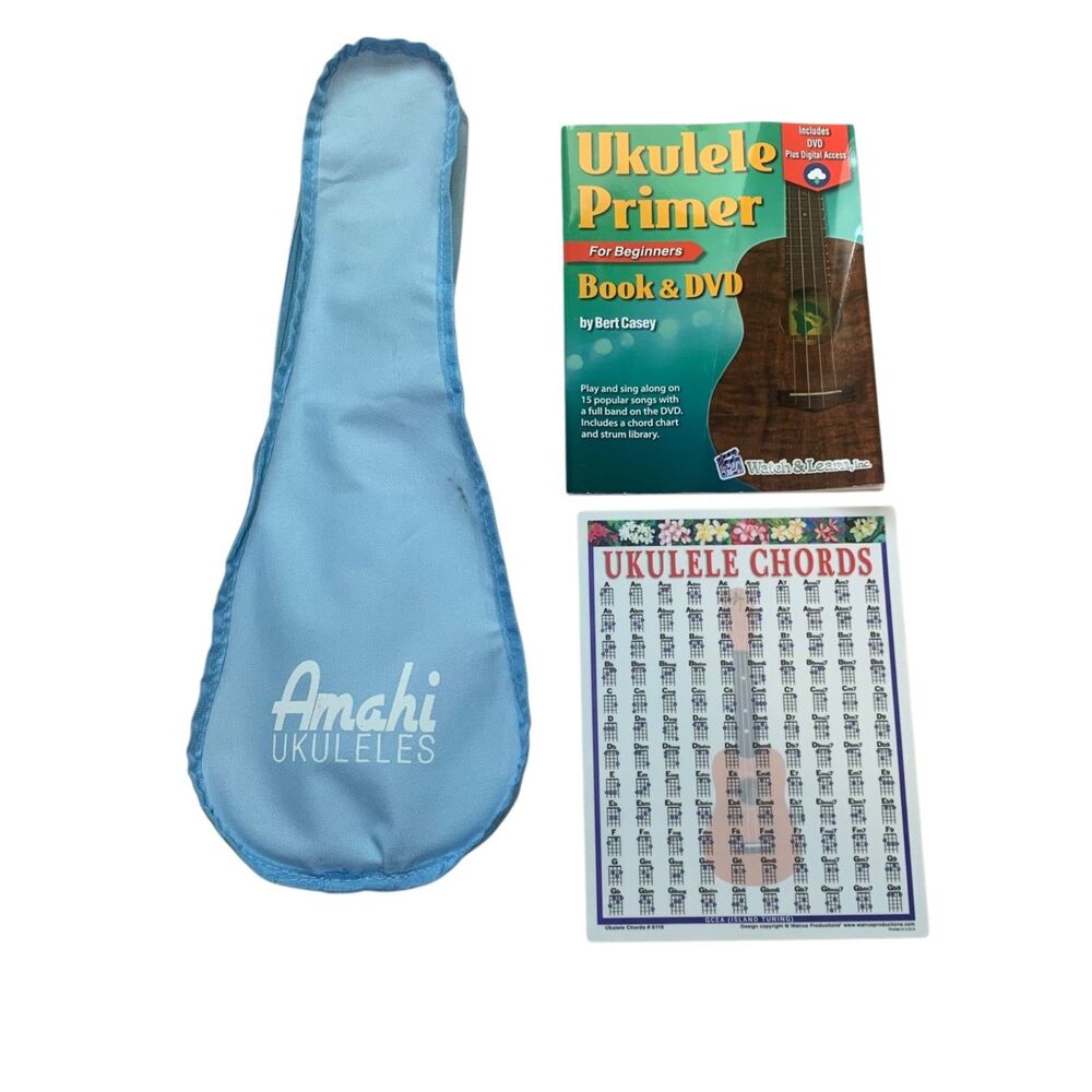 Amahi Ocean Ukulele Soprano And Ukulele Learning Book Chords Chart